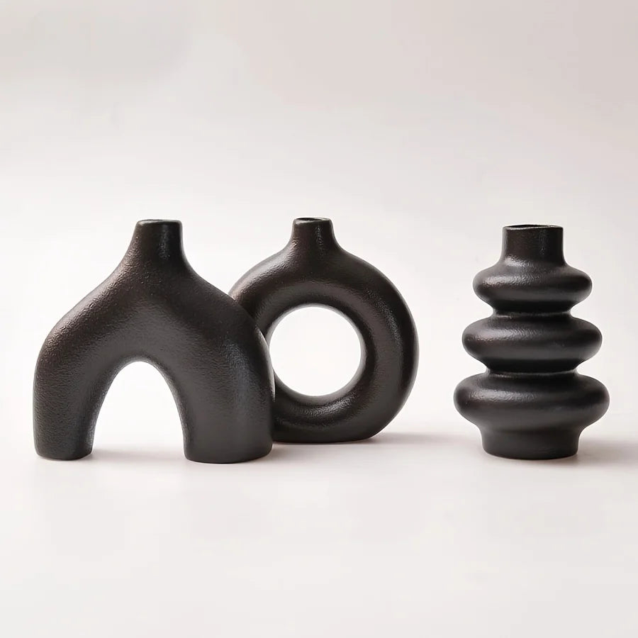 Boho Ceramic Decorative Vase Set