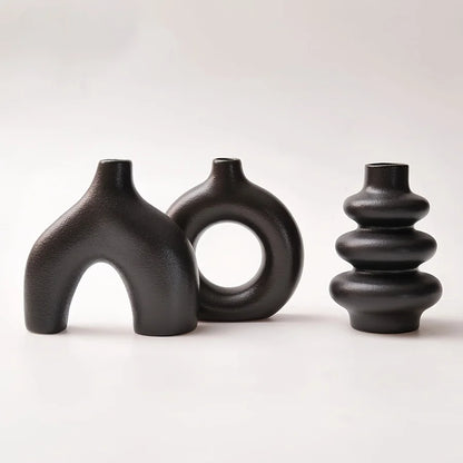 Boho Ceramic Decorative Vase Set