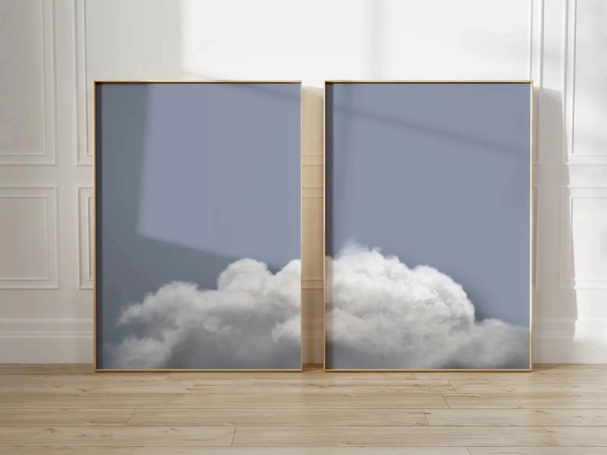 Abstract Blue Cloud Wall Art