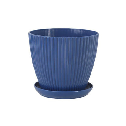 Round Planter Pot with Tray