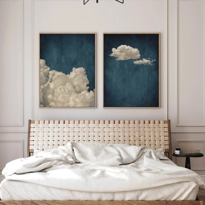 Abstract Blue Cloud Wall Art