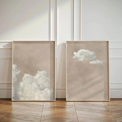 Abstract Blue Cloud Wall Art