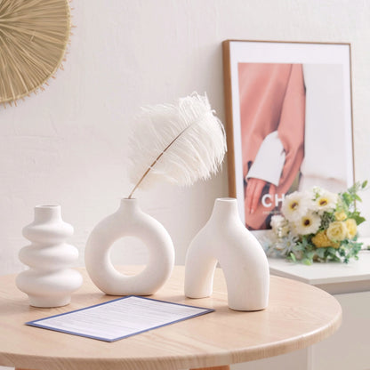 Boho Ceramic Decorative Vase Set