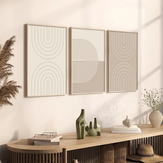 Boho Geometric Abstract Wall Art