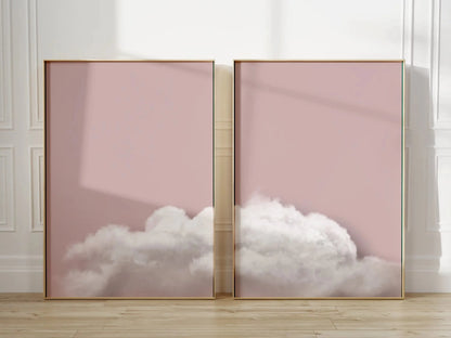 Abstract Blue Cloud Wall Art