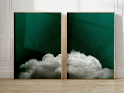 Abstract Blue Cloud Wall Art