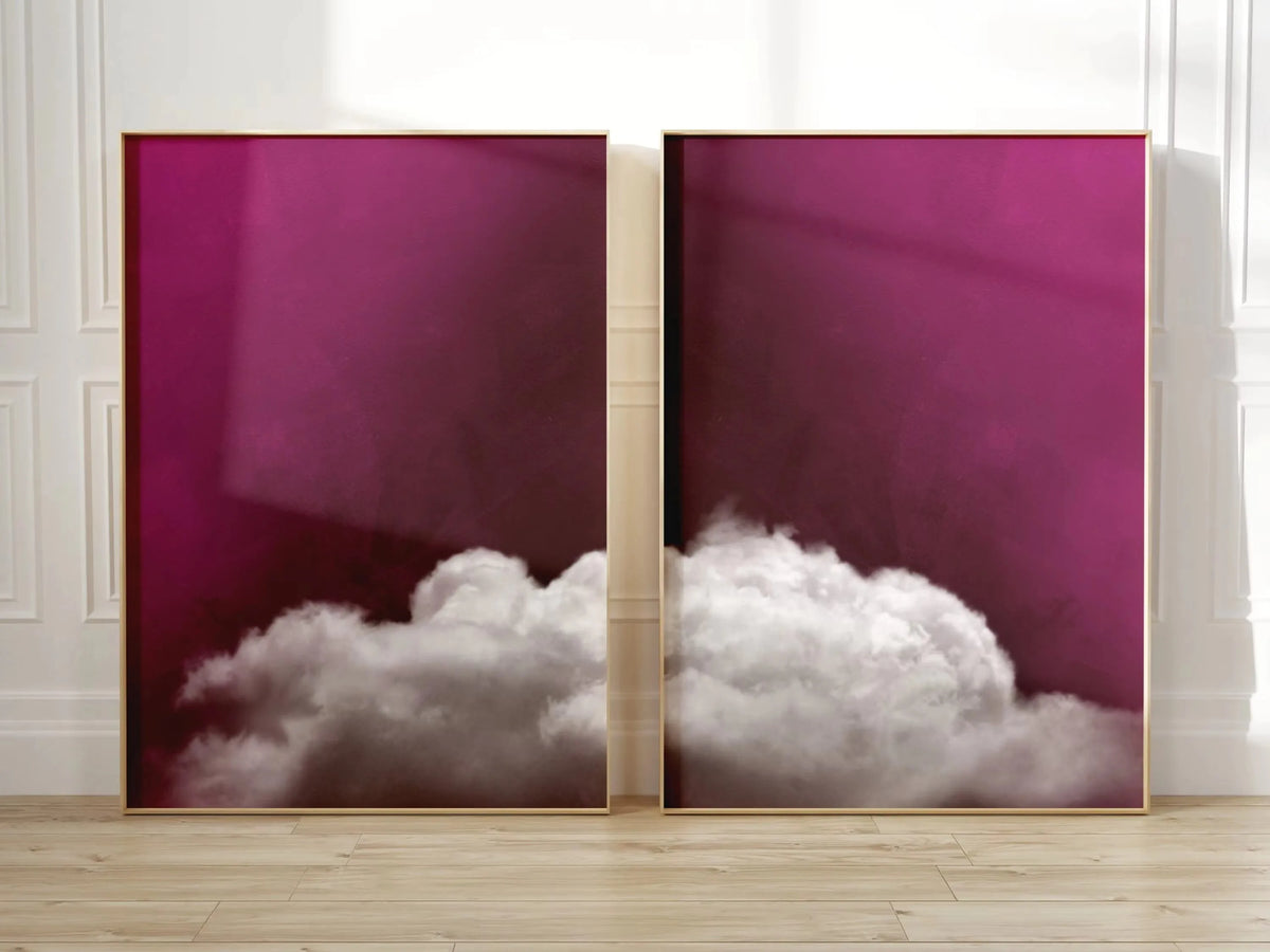 Abstract Blue Cloud Wall Art