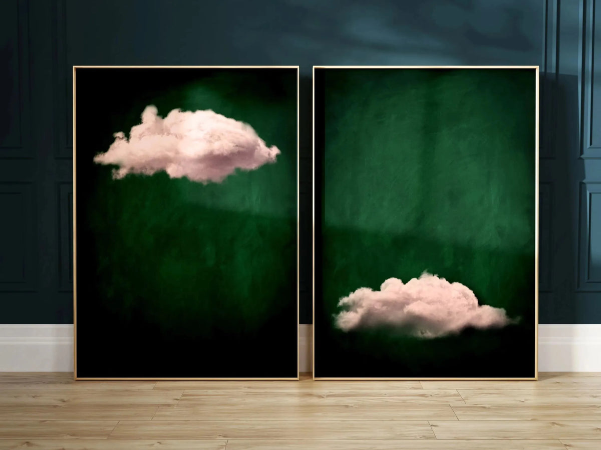 Abstract Blue Cloud Wall Art