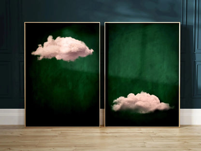 Abstract Blue Cloud Wall Art