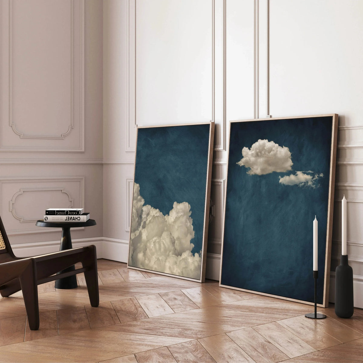 Abstract Blue Cloud Wall Art