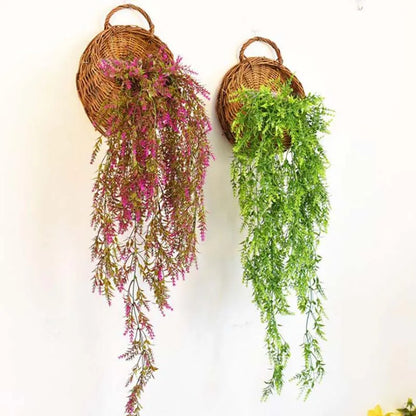 Handwoven Rattan Wall Planter