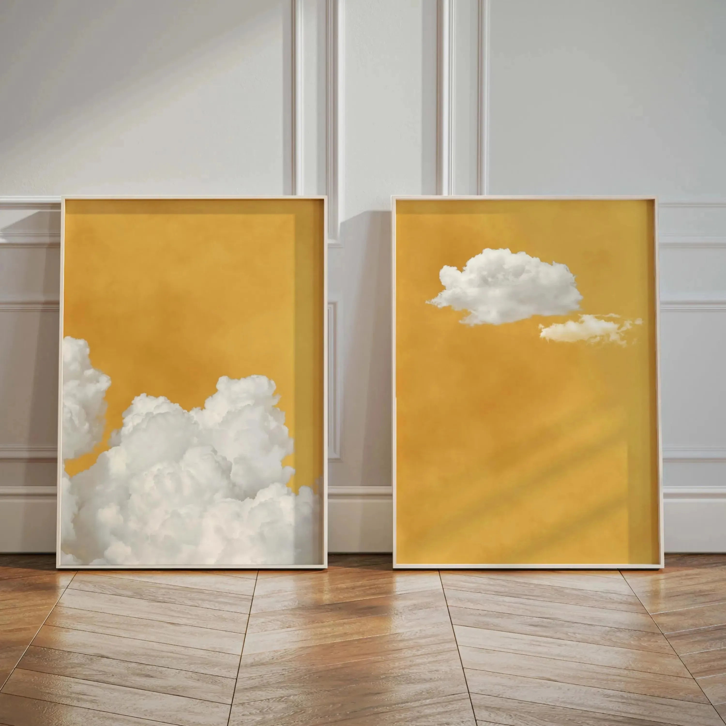 Abstract Blue Cloud Wall Art