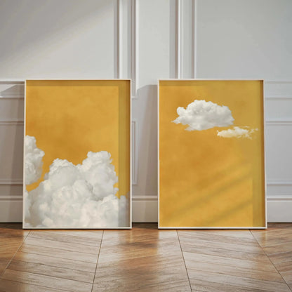 Abstract Blue Cloud Wall Art