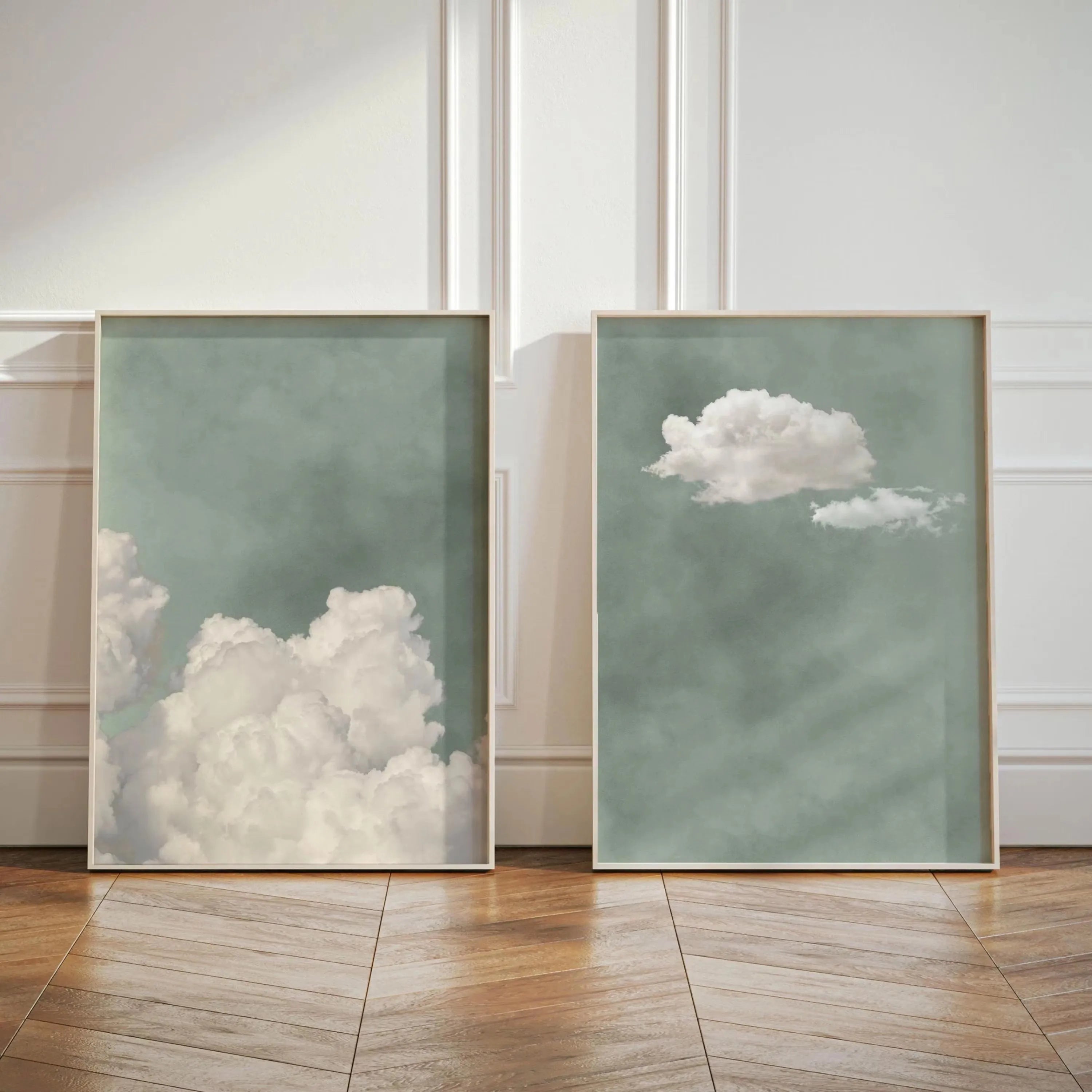 Abstract Blue Cloud Wall Art