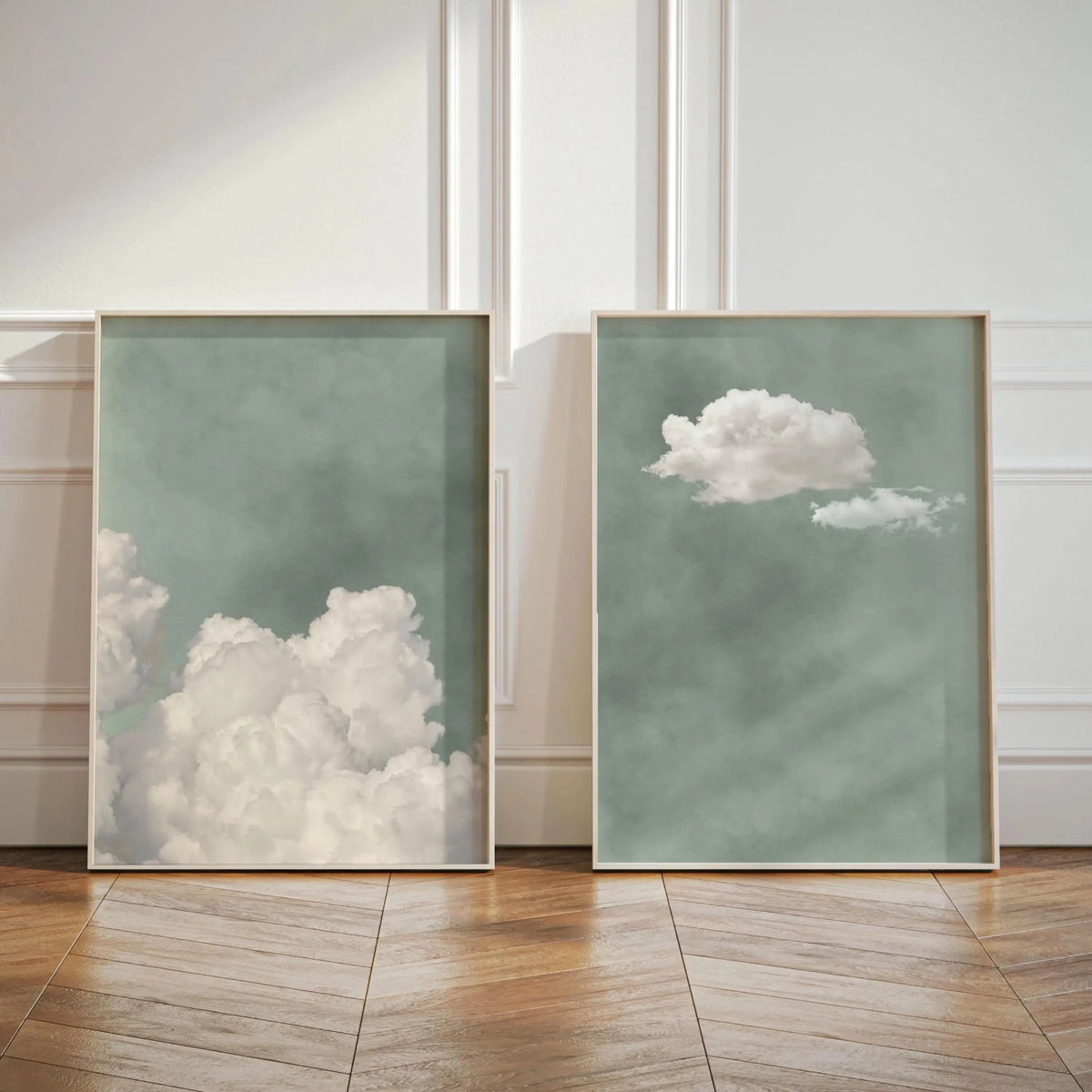Abstract Blue Cloud Wall Art