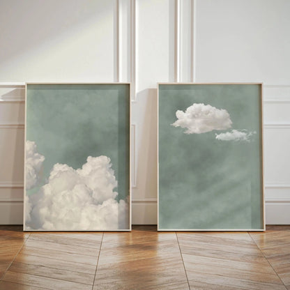 Abstract Blue Cloud Wall Art