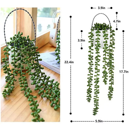 Handwoven Rattan Wall Planter