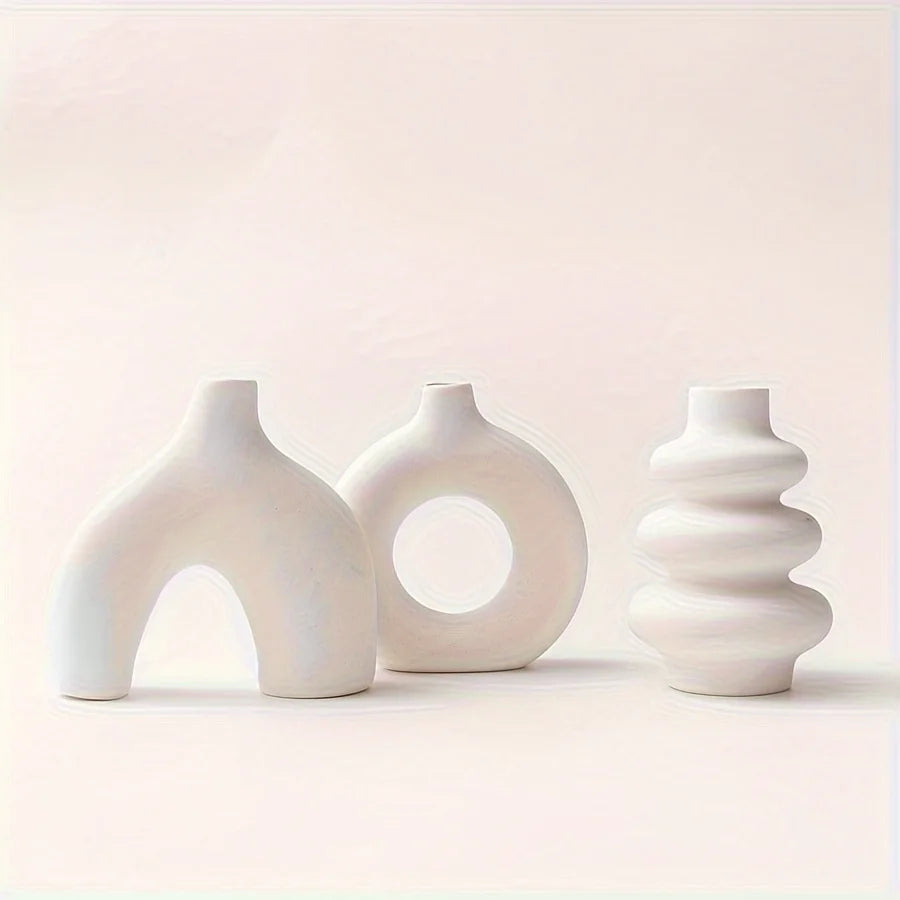 Boho Ceramic Decorative Vase Set