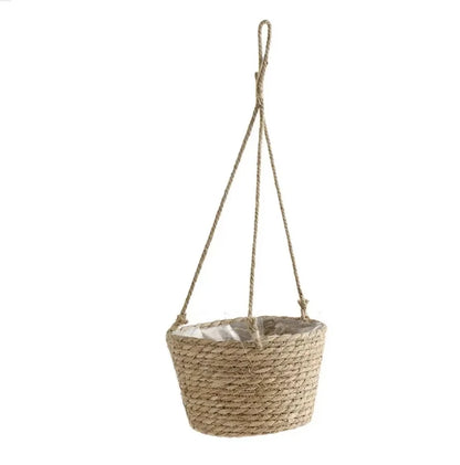 Woven Hanging Basket Planter