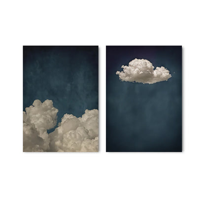 Abstract Blue Cloud Wall Art