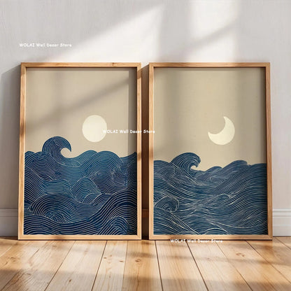 Japanese Wabi-Sabi Mountain Wall Art