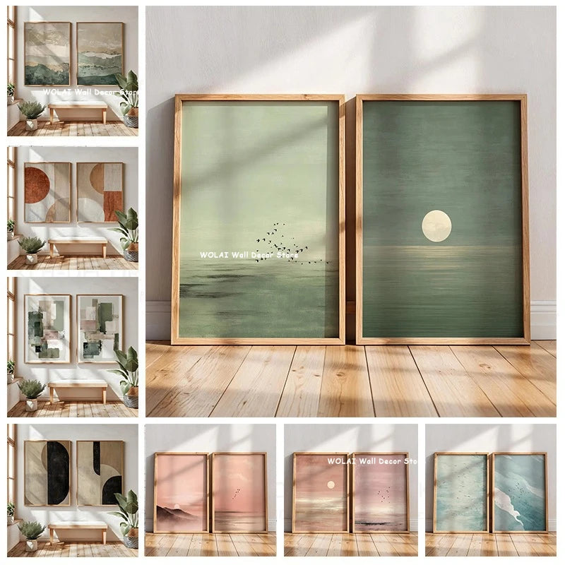 Japanese Wabi-Sabi Mountain Wall Art