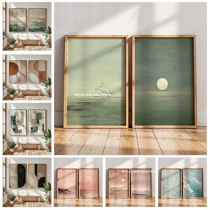 Japanese Wabi-Sabi Mountain Wall Art
