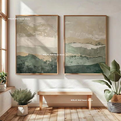 Japanese Wabi-Sabi Mountain Wall Art