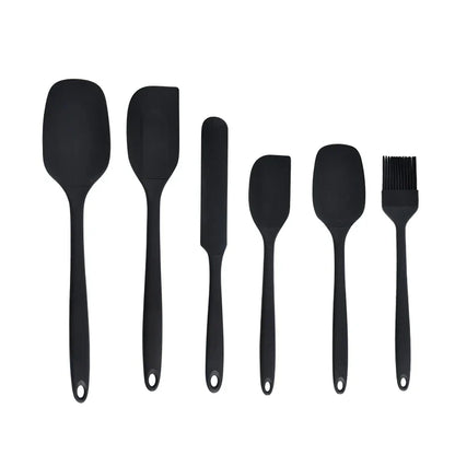 Silicone Kitchenware 6-Piece Set, Cream Scraper, Spatula, Oil Brush, Size Scraper Set Baking Tool, Non-Integrated Hand