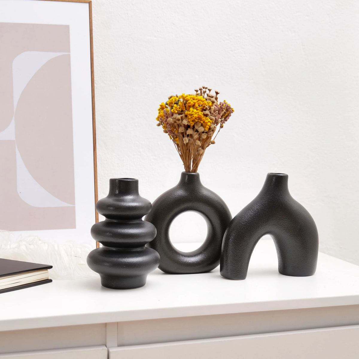 Boho Ceramic Decorative Vase Set