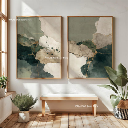 Japanese Wabi-Sabi Mountain Wall Art