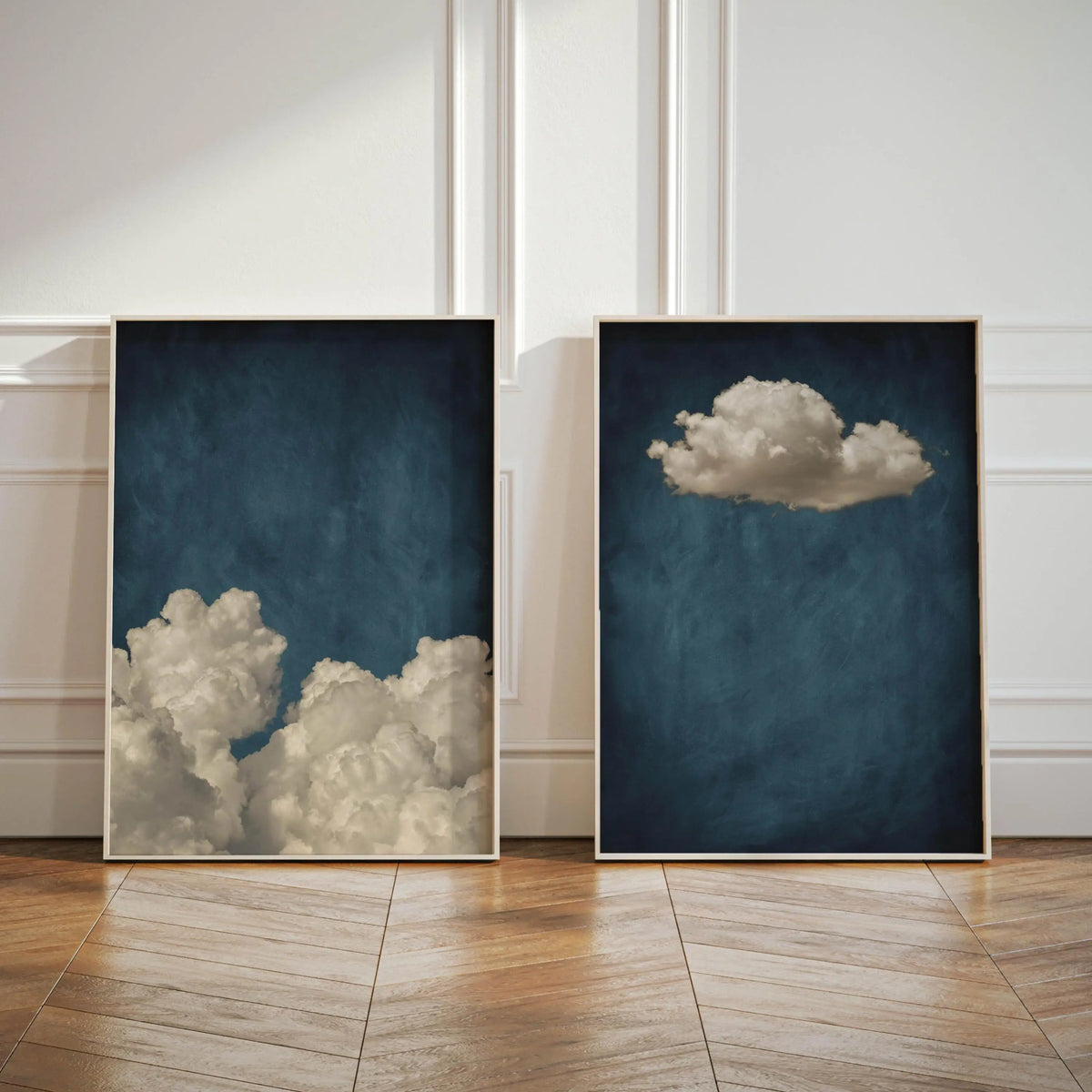 Abstract Blue Cloud Wall Art